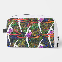 Gymnastik Hula Hoop Tanz buntes Muster Geschenk Waschbeutel