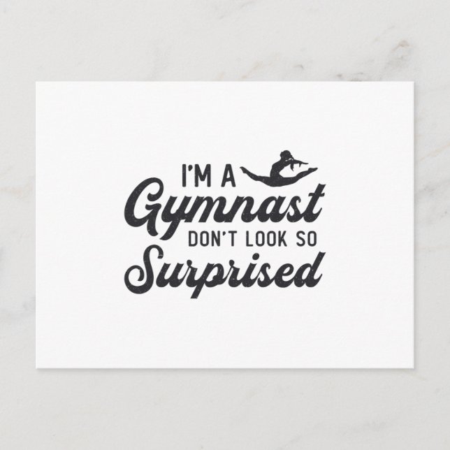 Gymnastik, ich bin ein Gymnastiker. Nicht so überr Postkarte (Vorderseite)