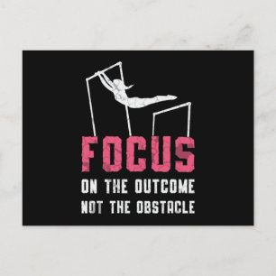 Gymnastik im Fokus auf dem Outcome Bars Beam Gymna Postkarte