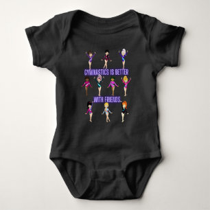Gymnastik ist besser mit Freunden Baby Strampler