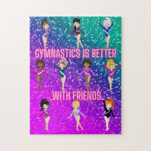 Gymnastik ist besser mit Freunden Super Sparkle Puzzle