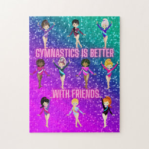 Gymnastik ist besser mit Freunden Super Sparkle Puzzle