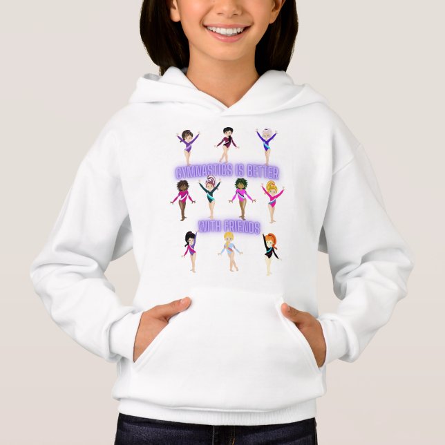 Gymnastik ist besser mit Friends Hoodie (Vorderseite)