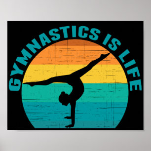 Gymnastik ist das Leben Schönes Sonnenuntergang Gy Poster