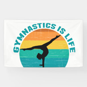 Gymnastik ist das Leben Schönes Sunset Gymnastik Banner