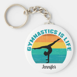 Gymnastik ist das Leben Schönes Sunset Gymnastik n Schlüsselanhänger