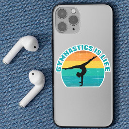 Gymnastik ist das Life Cool Sunset Gymnastik Aufkleber