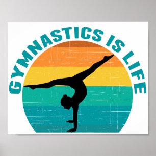 Gymnastik ist das Life Cool Sunset Gymnastik Poster