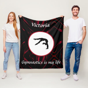 Gymnastik ist mein Leben - Custom Gymnast Tumble Fleecedecke