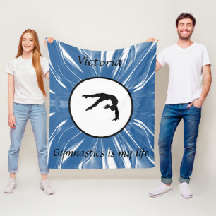 Gymnastik ist mein Leben - Custom Gymnast Tumble Fleecedecke