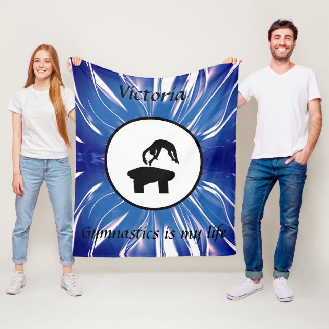 Gymnastik ist mein Leben - Gymnastik-Vault Fleecedecke (Beispiel)
