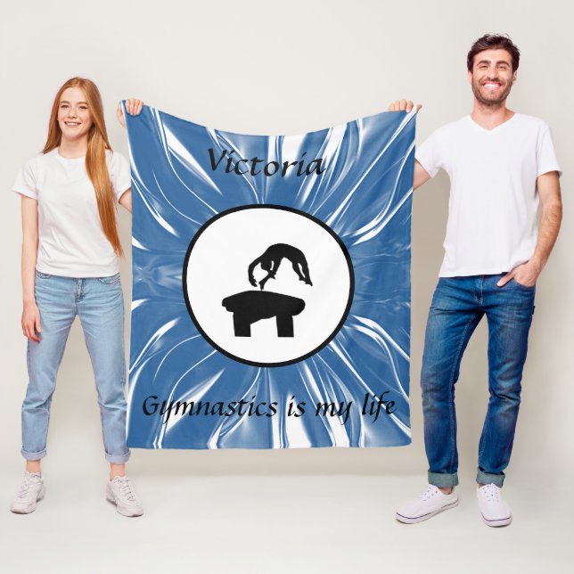 Gymnastik ist mein Leben - Gymnastik-Vault Fleecedecke (Beispiel)