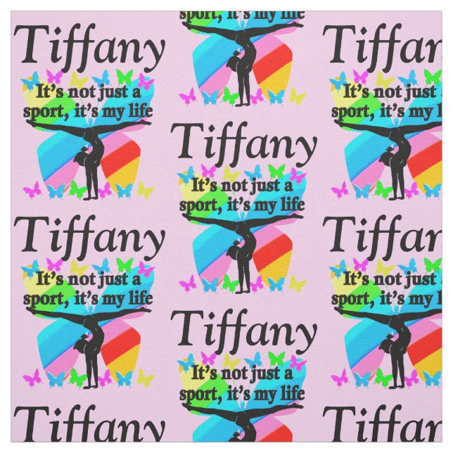 GYMNASTIK IST MEIN LEBEN PERSONALISIERT FABRIK STOFF (Muster)