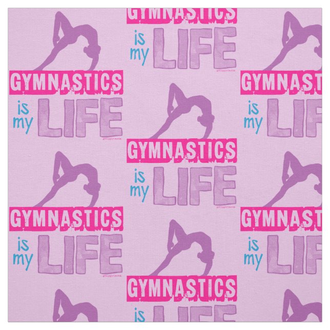 Gymnastik ist mein Leben Stoff (Muster)