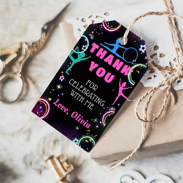 Gymnastik Jump Play Geburtstag Vielen Dank Geschenkanhänger (Von Creator hochgeladen)