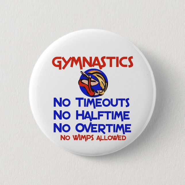 Gymnastik keine Wimps Button (Vorderseite)