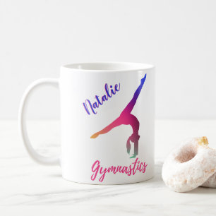 Gymnastik Kickover Pink Lila Personalisiert Kaffeetasse