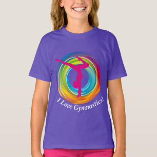 Gymnastik-langer Hülsen-T - Shirt