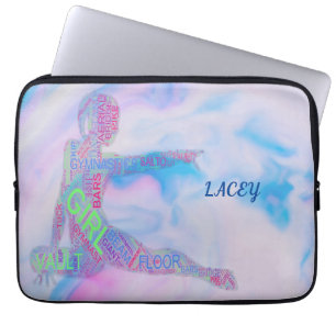 Gymnastik LAPTOP SLEEVE mit personalisiertem Namen