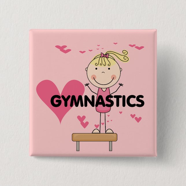 GYMNASTIK - Liebe-Gymnastik-T-Shirts und Geschenke Button (Vorderseite)