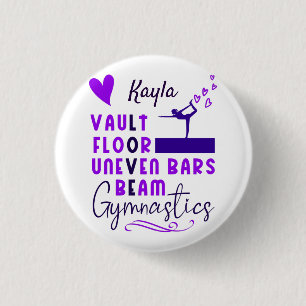 Gymnastik Liebe Vault Floor Uneven Bars Beam Button
