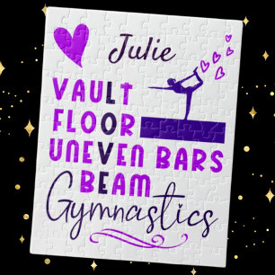 Gymnastik Liebe Vault Floor Uneven Bars Beam Puzzle