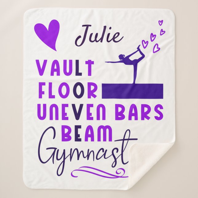 Gymnastik Liebe Vault Floor Uneven Bars Beam Sherpadecke (Vorderseite)