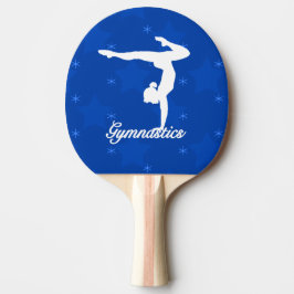 Gymnastik-Mädchen-blaue Sterne Tischtennis Schläger
