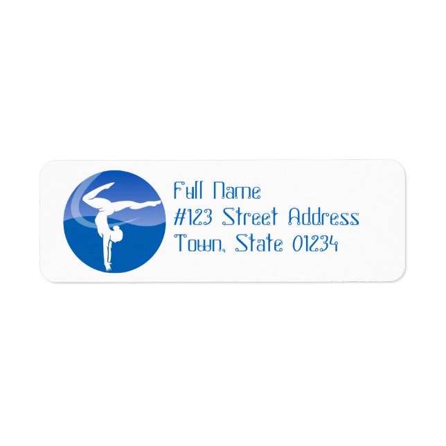 Gymnastik Mailing Labels (Vorne)