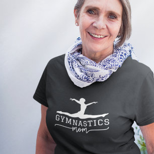 Gymnastik Mama Acrobatic Typografy T-Shirt