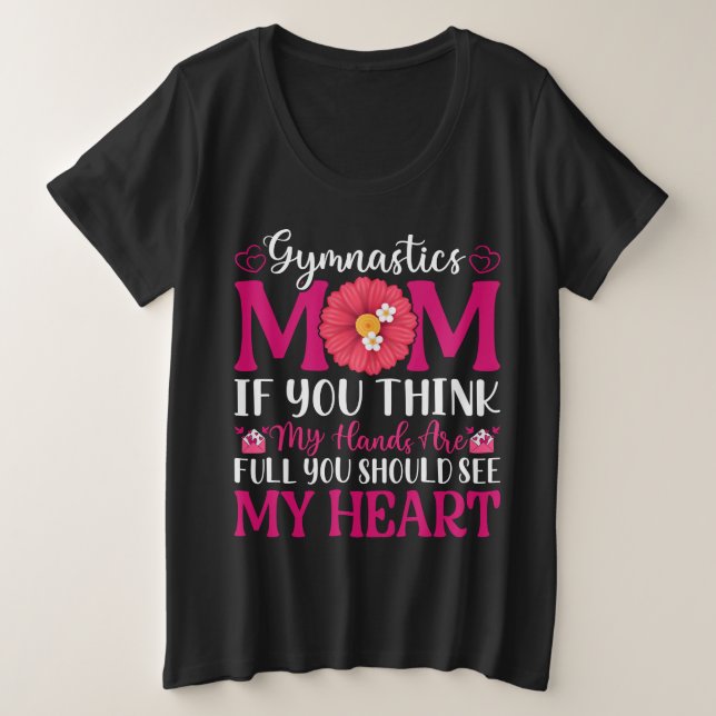 Gymnastik Mama Große Größe T-Shirt (Design vorne)