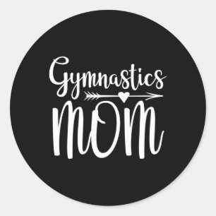 Gymnastik Mama Gymnast Eltern Runder Aufkleber