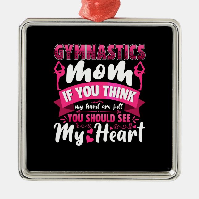 Gymnastik Mama Ornament Aus Metall (Vorne)