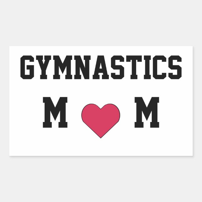 Gymnastik Mama Rechteckiger Aufkleber (Vorderseite)