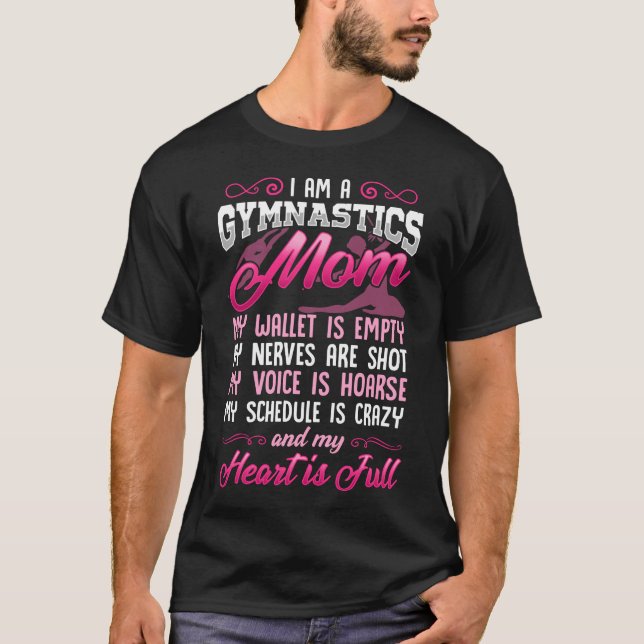 Gymnastik Mama Tochter Athlete Gymnastin Mutter T-Shirt (Vorderseite)