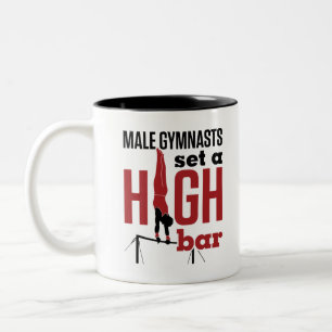 Gymnastik Männer und Frauen Set a Hoch Bar Zweifarbige Tasse
