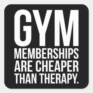 Gymnastik-Mitgliedschaften sind billiger als Thera Quadratischer Aufkleber