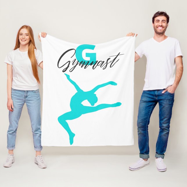 Gymnastik Monogram G ist für Gymnast Fleecedecke (Beispiel)