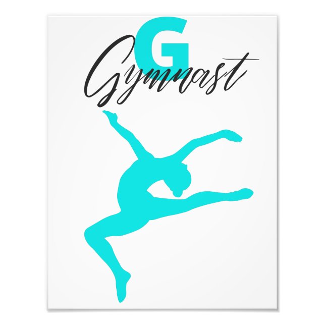 Gymnastik Monogram G ist für Gymnast Fotodruck (Vorne)