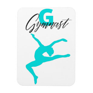 Gymnastik Monogram G ist für Gymnast Magnet