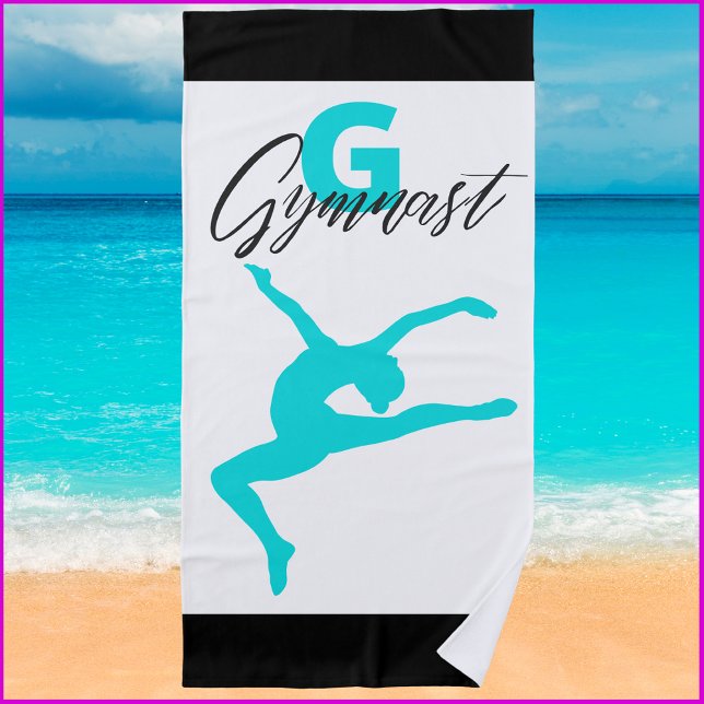 Gymnastik Monogram G ist für Gymnast Strandtuch (Von Creator hochgeladen)