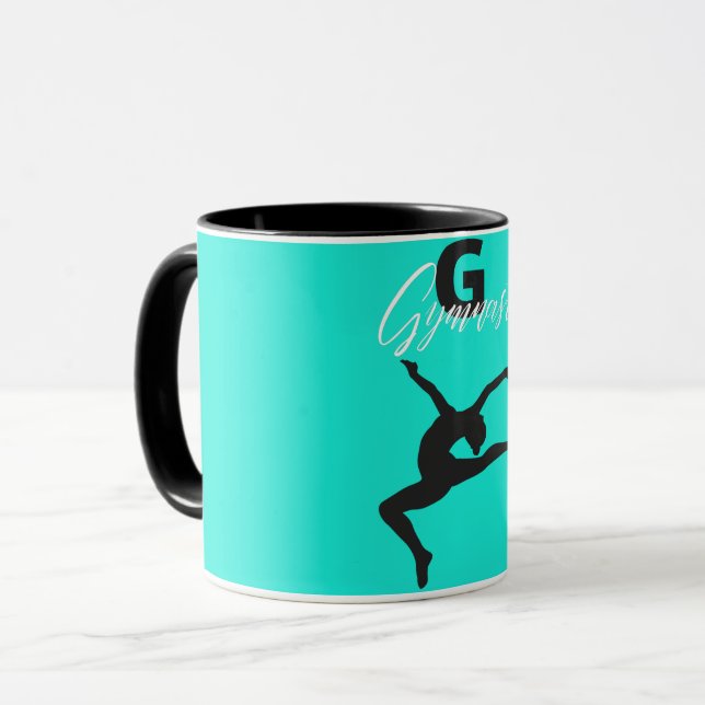 Gymnastik Monogram G ist für Gymnast Tasse (Vorderseite Links)