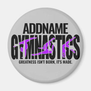 Gymnastik NAME Acrobatic Team Handspring Gymnast Magnet