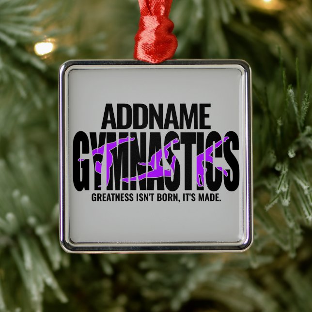 Gymnastik NAME Acrobatic Team Handspring Gymnast Ornament Aus Metall (Baum)