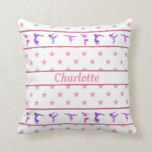 Gymnastik Name Gymnastik Rosa Sterne Kissen