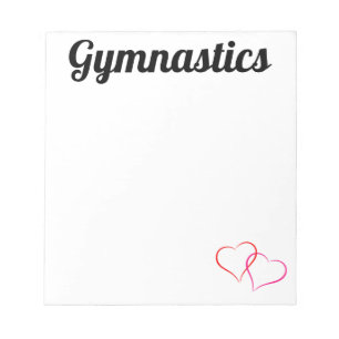 Gymnastik Notepad mit Herz 5.5" x 6" - 40 Seite Notizblock