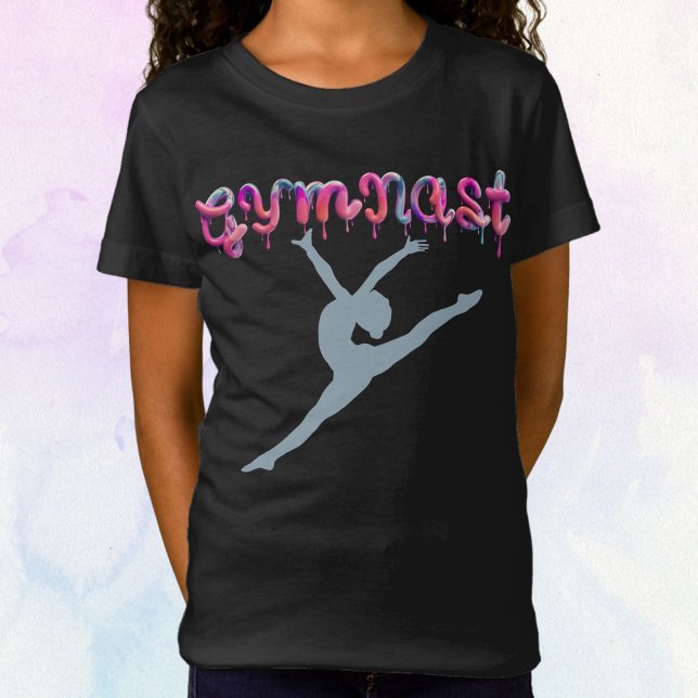 Gymnastik Paint Tropfens Gymnastik Leap T - Shirt (Von Creator hochgeladen)
