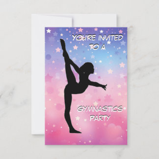 Gymnastik Party Einladung