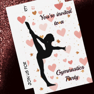Gymnastik Party Einladung