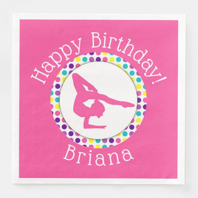 Gymnastik Party Paper Dinner Napkins Serviette (Vorderseite)